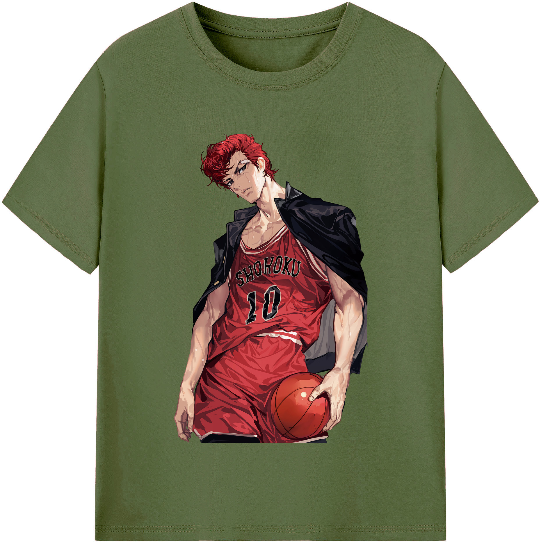 SLAM DUNK／スラムダンク 綿100％半袖Tシャツ（フロントプリント）